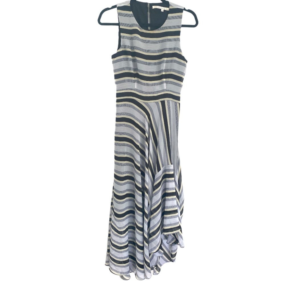 Rachel Roy striped midi dress open back 4